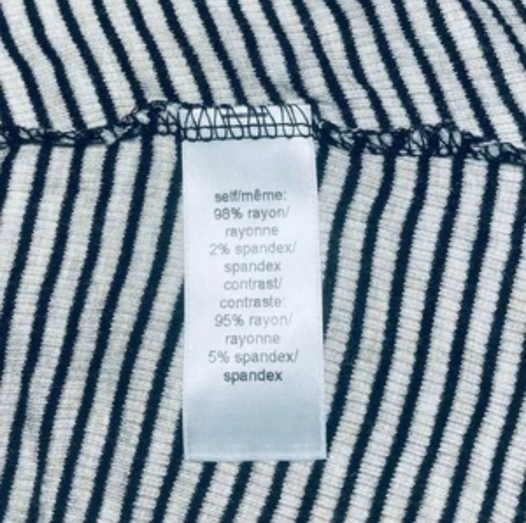 Maurices NWOT Black and White Striped Cold Shoulder Top M