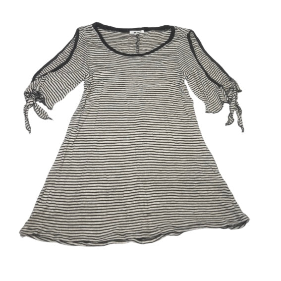 Maurices NWOT Black and White Striped Cold Shoulder Top M