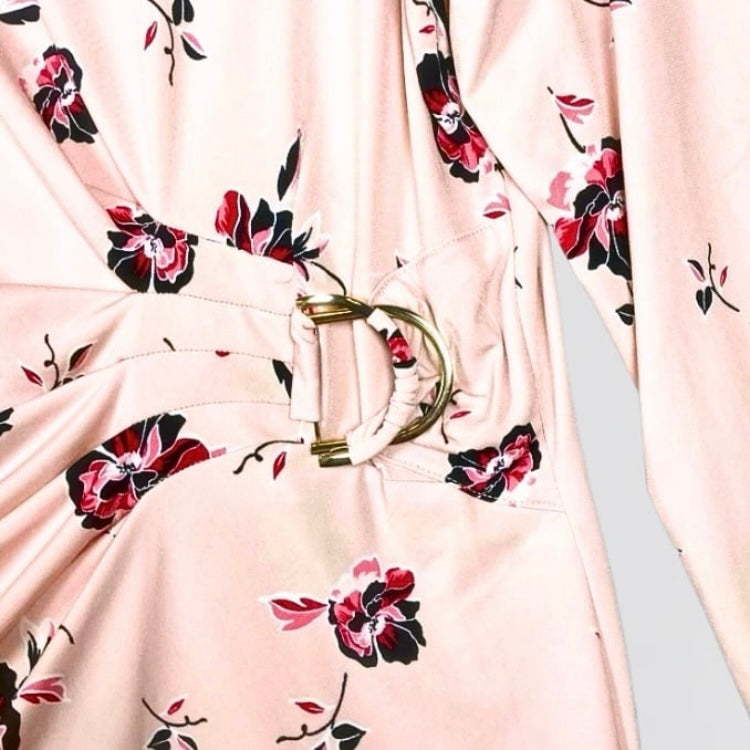 Liz Claiborne Career Blouse Floral 3/4 Sleeve Large