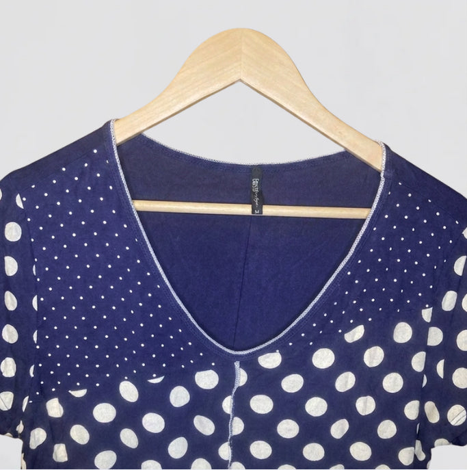 Edista Los Angeles Women Polka Dot Sleeveless Top Medium