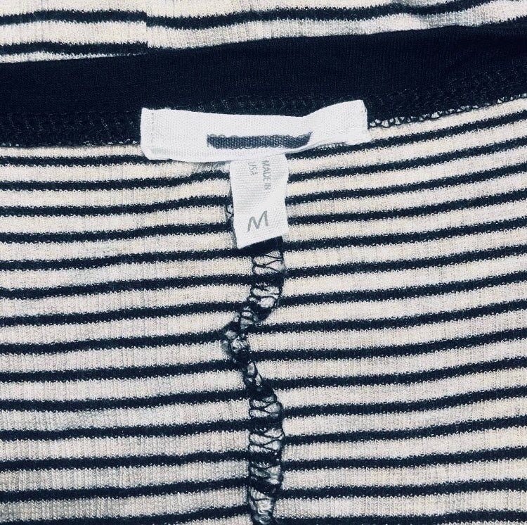 Maurices NWOT Black and White Striped Cold Shoulder Top M