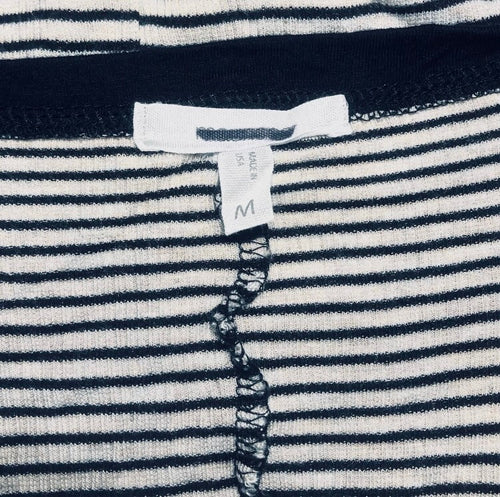 Maurices NWOT Black and White Striped Cold Shoulder Top M