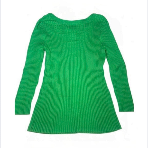 Fashion Avenue Green Ribbed Pullover Top XL
