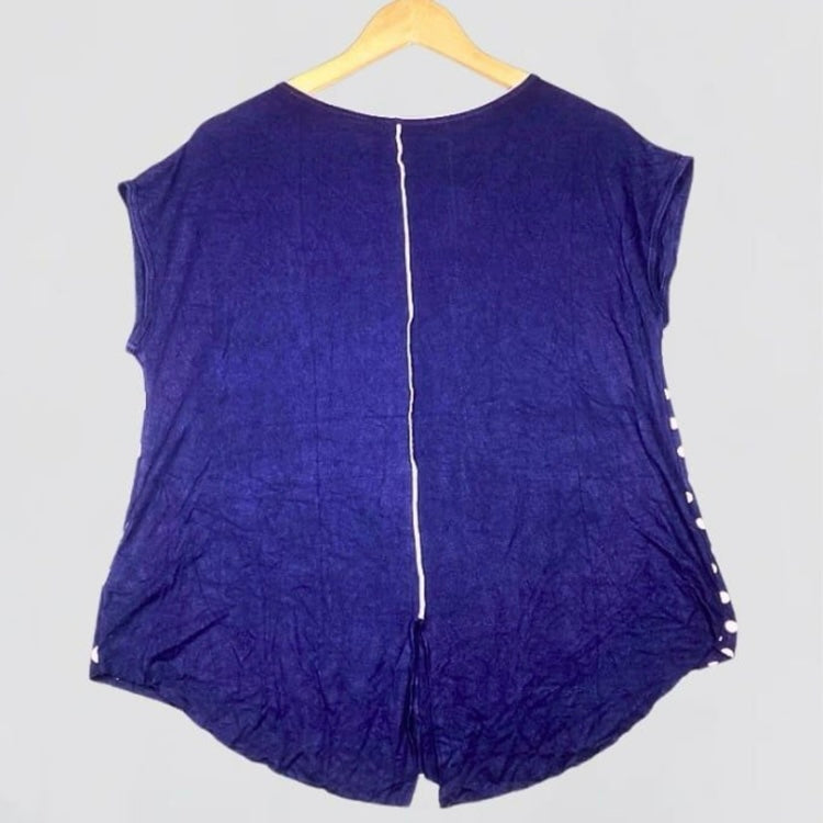 Edista Los Angeles Women Polka Dot Sleeveless Top Medium